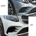 STTuning Přední spoilery pro Mercedes-Benz GLC X253 2015–2019 lesklá černá - rozdíl před a po montáži