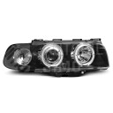 Přední světla Angel Eyes BMW E38 06.94 - 08.98 černá