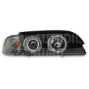 Přední světla Angel Eyes BMW E39 99-03 černá