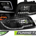 Přední světla AUDI A4 B6 - LED TUBE LIGHT, LED blinkr - černé