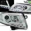 Přední světla AUDI A6 C6 04-08 LED TUBE LIGHT Chromová