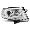 Přední světla AUDI A6 C6 04-08 LED TUBE LIGHT Chromová