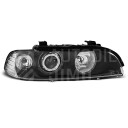 Přední světla, lampy Angel Eyes BMW 5 E39 95-03, černé H7/H7