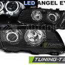 Přední světla, lampy Angel Eyes BMW E46 01-05, sedan, combi - černá 