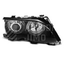 Přední světla, lampy Angel Eyes BMW E46 01-05, sedan, combi - černá H7