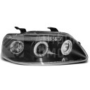 Přední světla, lampy Angel Eyes Chevrolet Aveo 03-06 černá H1