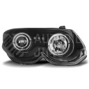 Přední světla, lampy Angel Eyes Chrysler 300M 99-04 černá H1