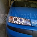 Přední světla, lampy Angel Eyes Fiat Punto 99-03 chromová