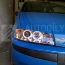 Přední světla, lampy Angel Eyes Fiat Punto 99-03 chromová