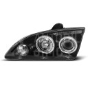 Přední světla, lampy Angel Eyes Ford Focus 04-08 černá H1