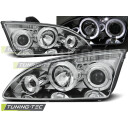 Přední světla, lampy Angel Eyes Ford Focus 04-08 chromová H1