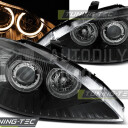 Přední světla, lampy Angel Eyes Ford Focus 98-01 černá H7
