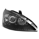 Přední světla, lampy Angel Eyes Ford Focus 98-01 černá H7