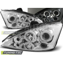 Přední světla, lampy Angel Eyes Ford Focus 98-04 chromová H1