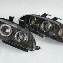 Přední světla, lampy Angel Eyes Honda Civic 91-95 černá, 2dv+3dv.