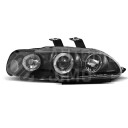 Přední světla, lampy Angel Eyes Honda Civic 91-95 černá, 2dv+3dv.