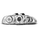 Přední světla, lampy Angel Eyes Honda Civic 91-95 chromová, 2dv+3dv.