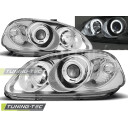 Přední světla, lampy Angel Eyes Honda Civic 95-99 chromové, 2dv, 3dv, 4dv