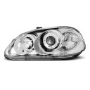 Přední světla, lampy Angel Eyes Honda Civic 95-99 chromové, 2dv, 3dv, 4dv