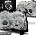 Přední světla, lampy Angel Eyes Jeep Grand Cherokee 08-10 chromová