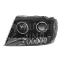 Přední světla, lampy Angel Eyes Jeep Grand Cherokee 99-05 černá