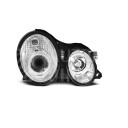 Přední světla, lampy Angel Eyes Mercedes Benz CLK W208 97-02 chromová H7