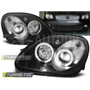 Přední světla, lampy Angel Eyes Mercedes Benz SLK R170 96-04 černá