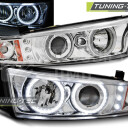 Přední světla, lampy Angel Eyes Mitsubishi Galant 96-06 chromová H1