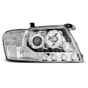 Přední světla, lampy Angel Eyes Mitsubishi Pajero V60 01-06 chromová H7/H1