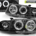 Přední světla, lampy Angel Eyes Opel Astra F 94-01 černá H1