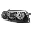 Přední světla, lampy Angel Eyes Opel Astra F 94-01 černá H1/H7