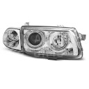 Přední světla, lampy Angel Eyes Opel Astra F 94-01 chromová H1/H7