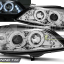 Přední světla, lampy Angel Eyes Opel Astra G 98-08 chromová H1, diody