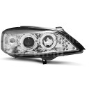 Přední světla, lampy Angel Eyes Opel Astra G 98-08 chromová H1, diody