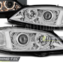 Přední světla, lampy Angel Eyes Opel Astra G 98-08 chromová H7