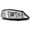 Přední světla, lampy Angel Eyes Opel Astra G 98-08 chromová H7