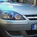 Přední světla, lampy Angel Eyes Opel Corsa C 00-06 černá H7