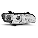 Přední světla, lampy Angel Eyes Opel Omega B 94-99 chromové H1