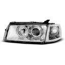 Přední světla, lampy Angel Eyes Opel Vectra A 88-95 chromová H7