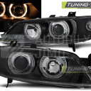 Přední světla, lampy Angel Eyes Opel Vectra B 95-99 černá H7