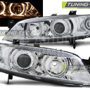 Přední světla, lampy Angel Eyes Opel Vectra B 95-99 chromová H7