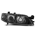 Přední světla, lampy Angel Eyes Opel Vectra B 99-02 černá H7