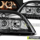 Přední světla, lampy Angel Eyes Opel Vectra C 02-05 černá H7