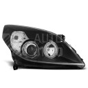 Přední světla, lampy Angel Eyes Opel Vectra C 05-08 černá