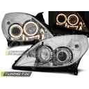 Přední světla, lampy Angel Eyes Opel Vectra C 05-08 chromová