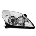 Přední světla, lampy Angel Eyes Opel Vectra C 05-08 chromová