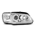 Přední světla, lampy Angel Eyes Peugeot 106 96-03 chromové