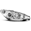 Přední světla, lampy Angel Eyes Peugeot 206 02- chromové H1