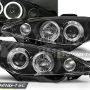 Přední světla, lampy Angel Eyes Peugeot 206 98-02 černé H1