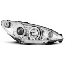 Přední světla, lampy Angel Eyes Peugeot 206 98-02 chromové H1